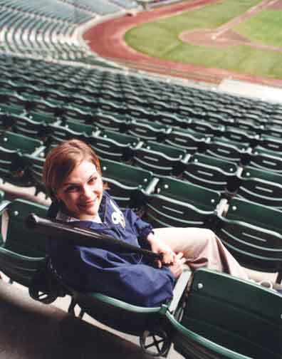 Elizabeth Schaffer '2002, spent a spring semester interning at the Milwaukee Brewers Baseball Club in 2002