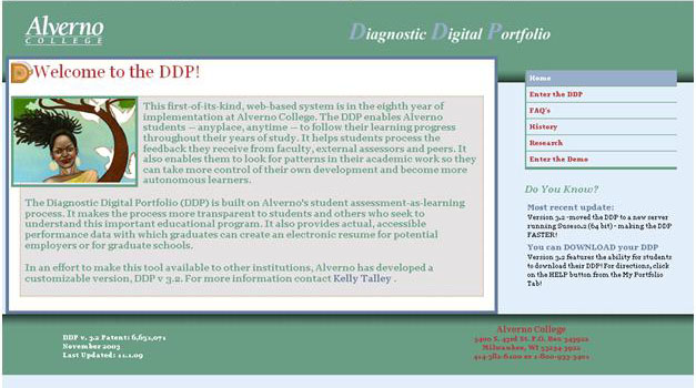 Alverno's Diagnostic Digital Portfolio or DDP