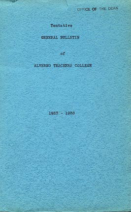 Cover Image from first Alverno Teacher's College Bulletin, 1937-1938