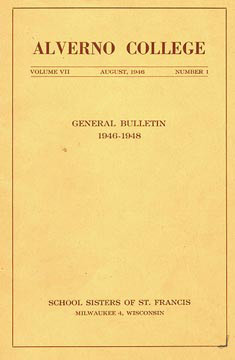 Cover Image from the First Alverno College Bulletin, 1946