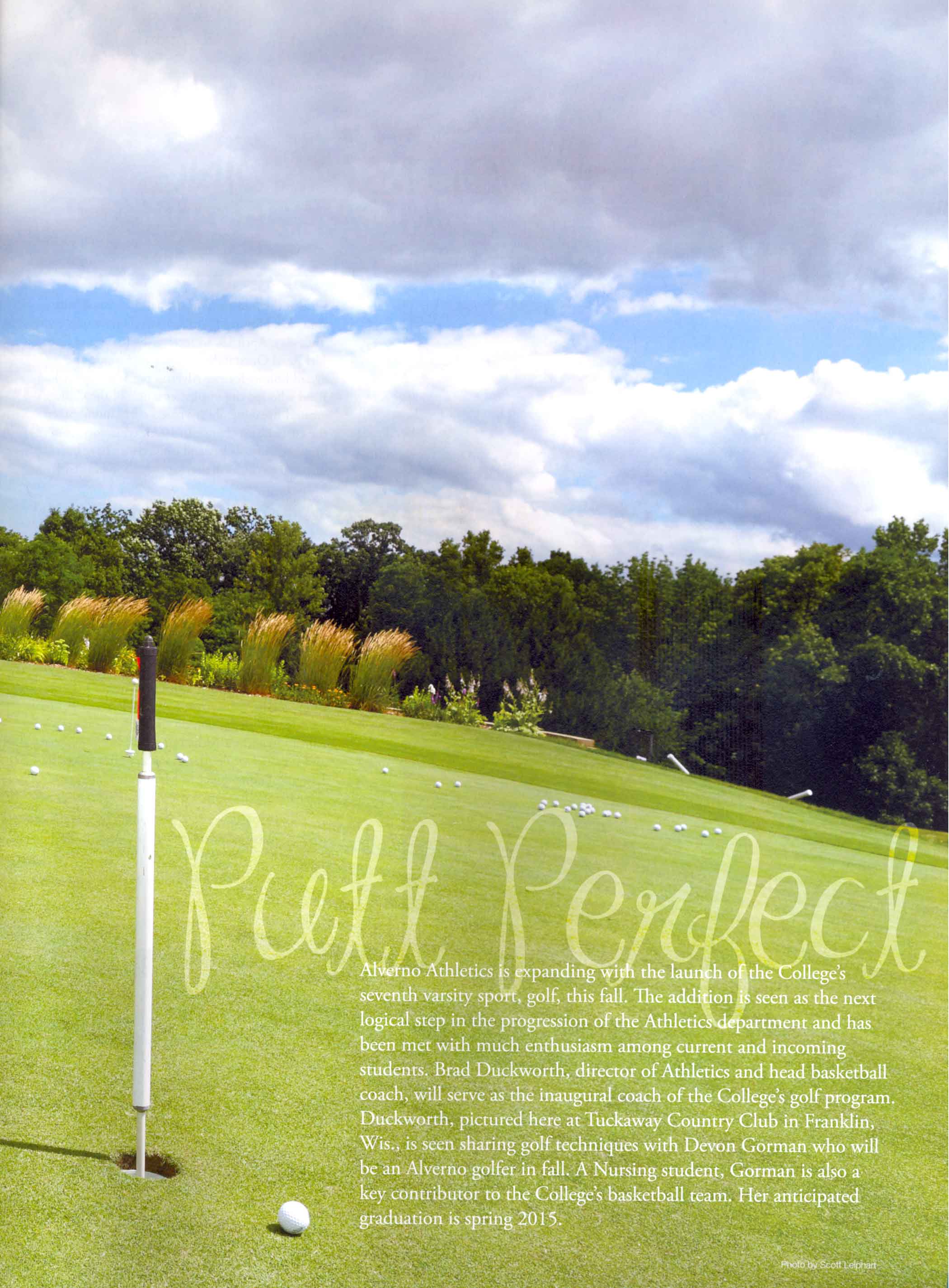 Alverno Athletics Golf Announcement from Alverno Magazine Fall 2013, p. 2