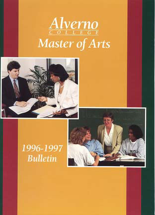 Cover Image of first Masters Bulletin, 1996-1997