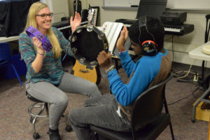 Photo of a music therapy session