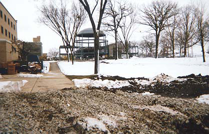 Photo of Teaching, Learning and Technology Center Construction, January 1998