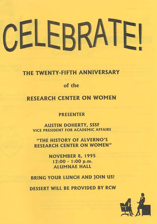 RCW 25th Anniversary Luncheon Series Flyer 3--Sr. Austin Doherty, Speaker